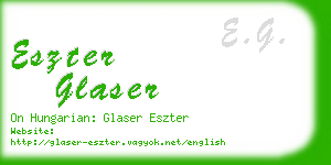 eszter glaser business card